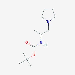 molecular formula C12H24N2O2 B14915304 (R)-tert-Butyl (1-(pyrrolidin-1-yl)propan-2-yl)carbamate 