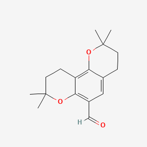 2,2,8,8-Tetramethyl-2,3,4,8,9,10-hexahydropyrano[2,3-f]chromene-6-carbaldehyde