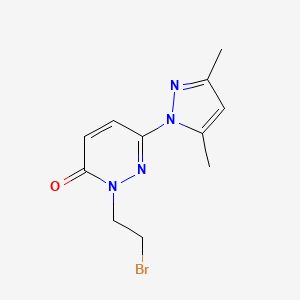 2-(2-bromoethyl)-6-(3,5-dimethyl-1H-pyrazol-1-yl)-2,3-dihydropyridazin-3-one