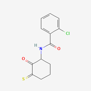 2-Chloro-N-(2-oxo-3-thioxocyclohexyl)benzamide