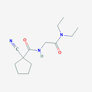 molecular formula C13H21N3O2 B14915331 1-Cyano-N-(2-(diethylamino)-2-oxoethyl)cyclopentane-1-carboxamide 