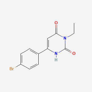 molecular formula C12H11BrN2O2 B1491537 6-(4-溴苯基)-3-乙基-1,2,3,4-四氢嘧啶-2,4-二酮 CAS No. 2097957-86-1