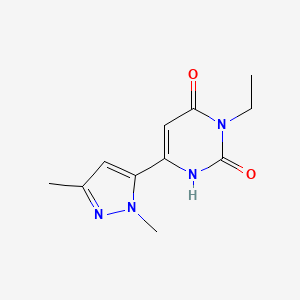 6-(1,3-dimethyl-1H-pyrazol-5-yl)-3-ethyl-1,2,3,4-tetrahydropyrimidine-2,4-dione