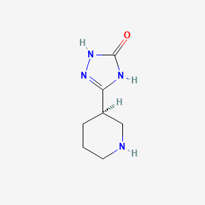 molecular formula C7H12N4O B14915381 (R)-5-(Piperidin-3-yl)-1,2-dihydro-3H-1,2,4-triazol-3-one 