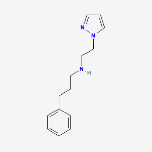 molecular formula C14H19N3 B14915405 n-(2-(1h-Pyrazol-1-yl)ethyl)-3-phenylpropan-1-amine 