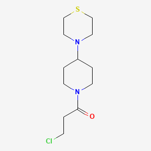 3-Chloro-1-[4-(thiomorpholin-4-yl)piperidin-1-yl]propan-1-one