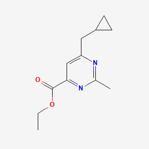 Ethyl 6-(cyclopropylmethyl)-2-methylpyrimidine-4-carboxylate