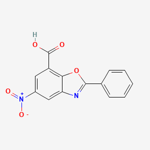 5-Nitro-2-phenyl-1,3-benzoxazole-7-carboxylic acid