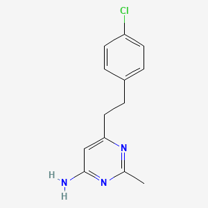 molecular formula C13H14ClN3 B1491546 6-[2-(4-氯苯基)乙基]-2-甲基嘧啶-4-胺 CAS No. 2097974-27-9