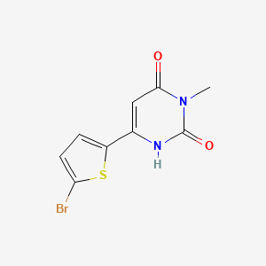 molecular formula C9H7BrN2O2S B1491547 6-(5-Bromothiophen-2-yl)-3-methyl-1,2,3,4-tetrahydropyrimidine-2,4-dione CAS No. 2091504-00-4