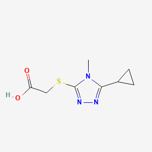 2-((5-Cyclopropyl-4-methyl-4h-1,2,4-triazol-3-yl)thio)acetic acid