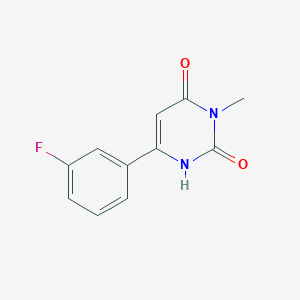 molecular formula C11H9FN2O2 B1491548 6-(3-氟苯基)-3-甲基-1,2,3,4-四氢嘧啶-2,4-二酮 CAS No. 2098101-85-8