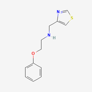 molecular formula C12H14N2OS B14915484 2-Phenoxy-N-(thiazol-4-ylmethyl)ethan-1-amine 