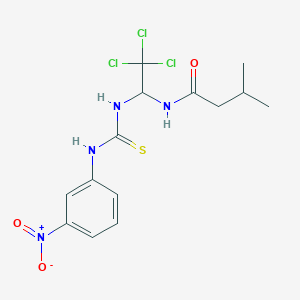 molecular formula C14H17Cl3N4O3S B14915492 3-methyl-N-(2,2,2-trichloro-1-{[(3-nitrophenyl)carbamothioyl]amino}ethyl)butanamide 