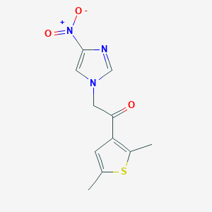 molecular formula C11H11N3O3S B14915512 1-(2,5-dimethylthiophen-3-yl)-2-(4-nitro-1H-imidazol-1-yl)ethan-1-one 