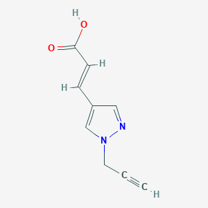 molecular formula C9H8N2O2 B1491555 (2E)-3-[1-(prop-2-yn-1-yl)-1H-pyrazol-4-yl]prop-2-enoic acid CAS No. 2089546-85-8