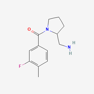 molecular formula C13H17FN2O B14915552 (2-(Aminomethyl)pyrrolidin-1-yl)(3-fluoro-4-methylphenyl)methanone 