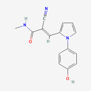 (2E)-2-cyano-3-[1-(4-hydroxyphenyl)-1H-pyrrol-2-yl]-N-methylprop-2-enamide