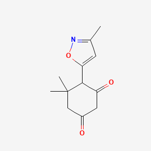 molecular formula C12H15NO3 B14915571 5,5-Dimethyl-4-(3-methyl-1,2-oxazol-5-yl)cyclohexane-1,3-dione 