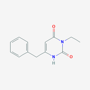molecular formula C13H14N2O2 B1491559 6-苄基-3-乙基-1,2,3,4-四氢嘧啶-2,4-二酮 CAS No. 2097956-39-1