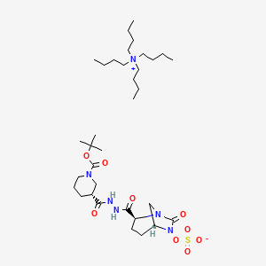 Tetrabutylammonium (1R,2S,5R)-2-(2-((R)-1-(tert-butoxycarbonyl)piperidine-3-carbonyl)hydrazinecarbonyl)-7-oxo-1,6-diazabicyclo[3.2.1]octan-6-yl sulfate