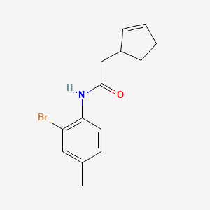 N-(2-bromo-4-methylphenyl)-2-(cyclopent-2-en-1-yl)acetamide