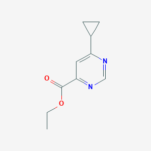 molecular formula C10H12N2O2 B1491560 Ethyl 6-cyclopropylpyrimidine-4-carboxylate CAS No. 2098073-57-3