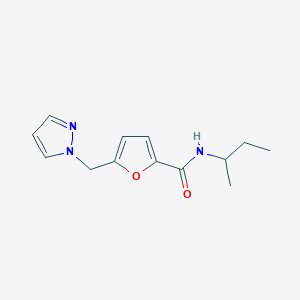 molecular formula C13H17N3O2 B14915603 5-((1h-Pyrazol-1-yl)methyl)-N-(sec-butyl)furan-2-carboxamide 