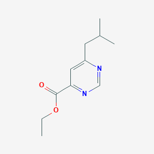 Ethyl 6-(2-methylpropyl)pyrimidine-4-carboxylate