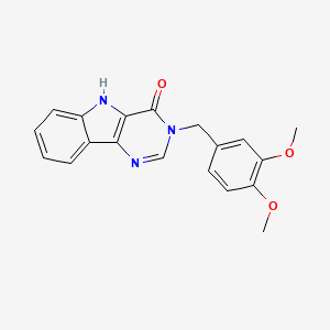 3-(3,4-dimethoxybenzyl)-3,5-dihydro-4H-pyrimido[5,4-b]indol-4-one