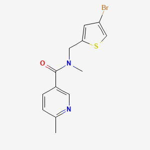 molecular formula C13H13BrN2OS B14915631 n-((4-Bromothiophen-2-yl)methyl)-n,6-dimethylnicotinamide 