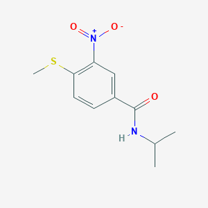 4-(methylsulfanyl)-3-nitro-N-(propan-2-yl)benzamide