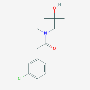 molecular formula C14H20ClNO2 B14915647 2-(3-chlorophenyl)-N-ethyl-N-(2-hydroxy-2-methylpropyl)acetamide 