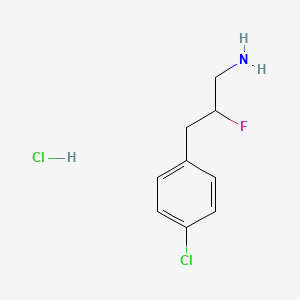 molecular formula C9H12Cl2FN B1491566 3-(4-Chlorophenyl)-2-fluoropropan-1-amine hydrochloride CAS No. 2098142-66-4