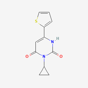 3-Cyclopropyl-6-(thiophen-2-yl)-1,2,3,4-tetrahydropyrimidine-2,4-dione
