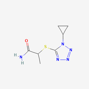 molecular formula C7H11N5OS B14915690 2-((1-Cyclopropyl-1h-tetrazol-5-yl)thio)propanamide 