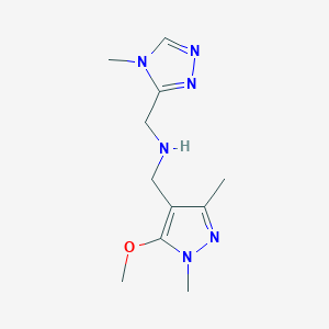 1-(5-Methoxy-1,3-dimethyl-1h-pyrazol-4-yl)-N-((4-methyl-4h-1,2,4-triazol-3-yl)methyl)methanamine