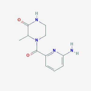 molecular formula C11H14N4O2 B14915721 4-(6-Aminopicolinoyl)-3-methylpiperazin-2-one 