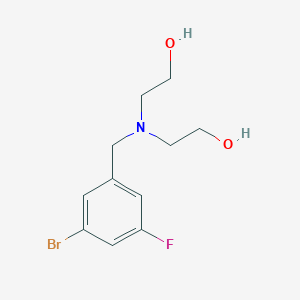 molecular formula C11H15BrFNO2 B14915732 2,2'-((3-Bromo-5-fluorobenzyl)azanediyl)bis(ethan-1-ol) 