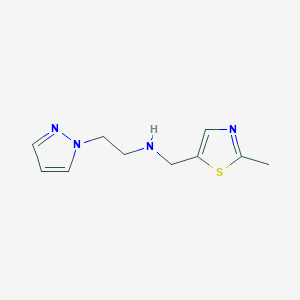 n-((2-Methylthiazol-5-yl)methyl)-2-(1h-pyrazol-1-yl)ethan-1-amine