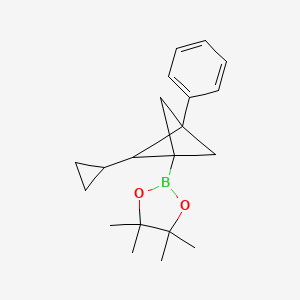 molecular formula C20H27BO2 B14915738 2-(2-Cyclopropyl-3-phenylbicyclo[1.1.1]pentan-1-yl)-4,4,5,5-tetramethyl-1,3,2-dioxaborolane 