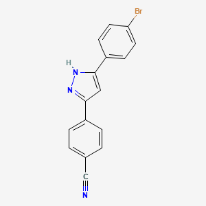 4-[5-(4-Bromophenyl)-1H-pyrazol-3-yl]benzonitrile