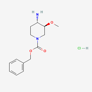 molecular formula C14H21ClN2O3 B14915762 Benzyl trans-4-amino-3-methoxy-piperidine-1-carboxylate hydrochloride 