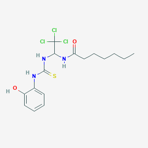 N-(2,2,2-trichloro-1-{[(2-hydroxyphenyl)carbamothioyl]amino}ethyl)heptanamide