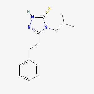 molecular formula C14H19N3S B14915809 4-(2-methylpropyl)-5-(2-phenylethyl)-4H-1,2,4-triazole-3-thiol 