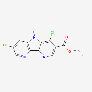 ethyl 11-bromo-6-chloro-3,8,13-triazatricyclo[7.4.0.02,7]trideca-1(9),2,4,6,10,12-hexaene-5-carboxylate