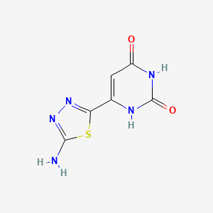 molecular formula C6H5N5O2S B14915832 6-(5-amino-1,3,4-thiadiazol-2-yl)pyrimidine-2,4(1H,3H)-dione 