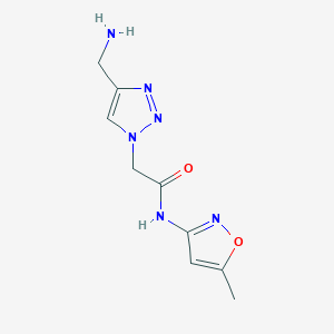 2-[4-(aminomethyl)-1H-1,2,3-triazol-1-yl]-N-(5-methyl-1,2-oxazol-3-yl)acetamide