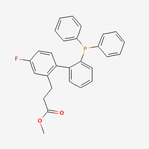 molecular formula C28H24FO2P B14915870 Methyl 3-(2'-(diphenylphosphanyl)-4-fluoro-[1,1'-biphenyl]-2-yl)propanoate 