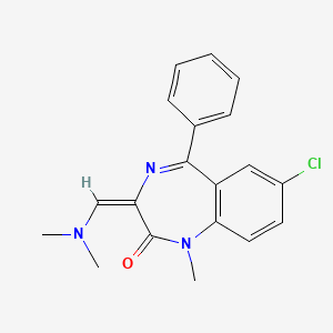 molecular formula C19H18ClN3O B14915886 (3E)-7-chloro-3-[(dimethylamino)methylidene]-1-methyl-5-phenyl-1,3-dihydro-2H-1,4-benzodiazepin-2-one 